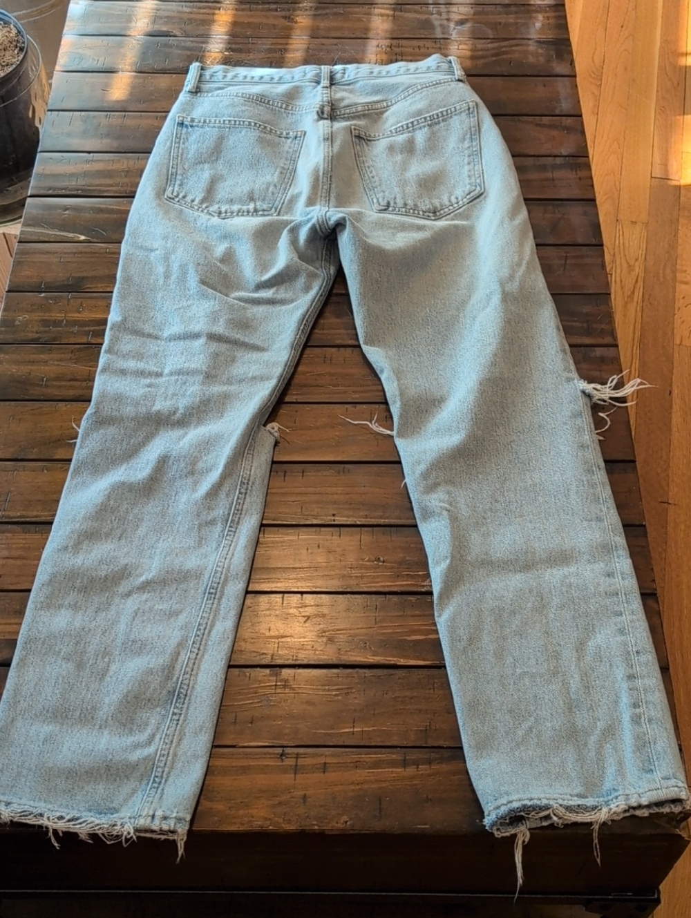 Agolde 90's Pinch Waist Distressed Straight Leg Jeans - Picture 11 of 12